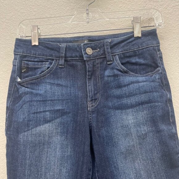 KanCan Dark Denim Distressed Skinny Stretch Jeans KC11222HRD Womens size 5/26 - Picture 2 of 8